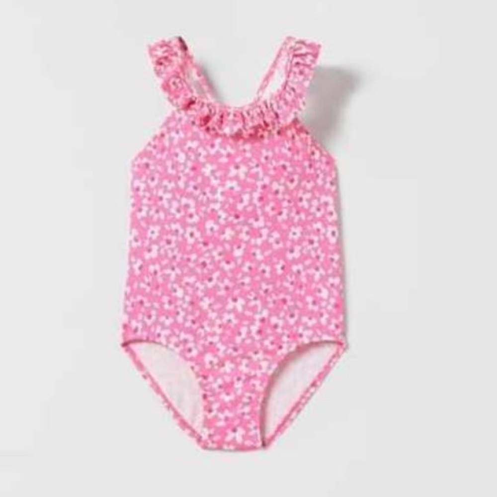 RUFFLED FLORAL SWIMSUIT - Picture 2 of 4